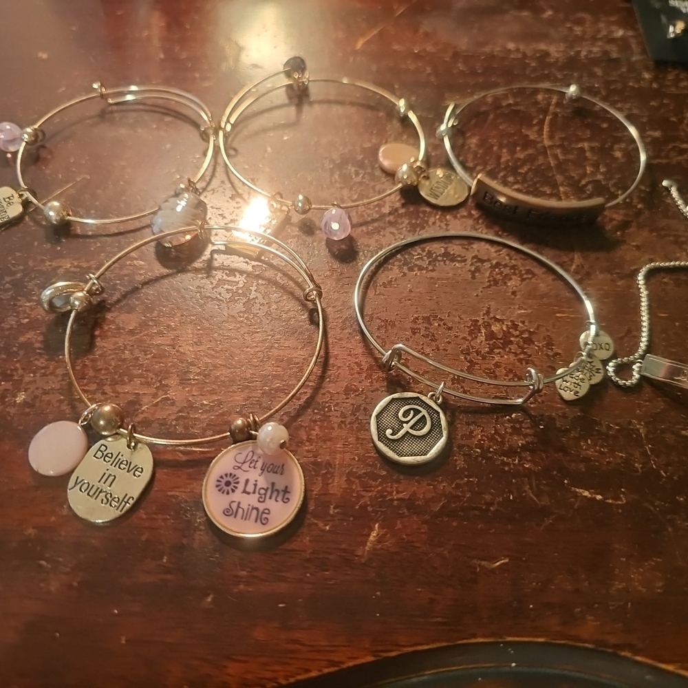 Alex & Ani Elegant Gold and Silver Charm Bracelets Vintage & New